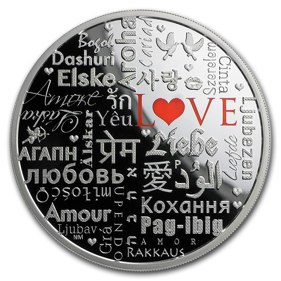 2016 Australia 2 oz Silver Proof Language of Love 2016 Australia 2 oz Silver Proof Language of Love